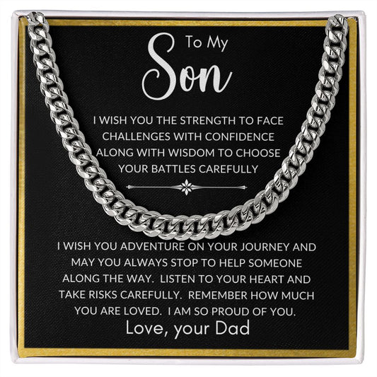 To My Son | Cuban Link Chain