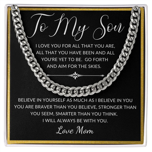 To My Son from Mom | Cuban Link Chain