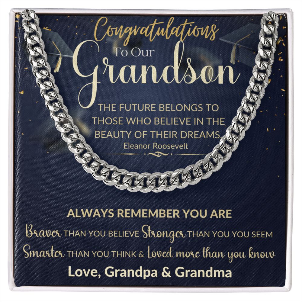 To Our Grandson | Cuban Link Chain