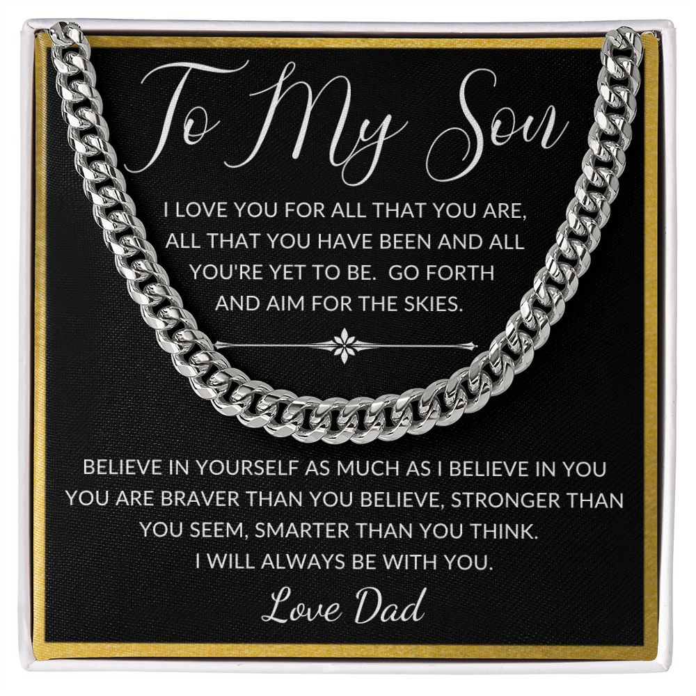 To My Son from Dad | Cuban Link Chain