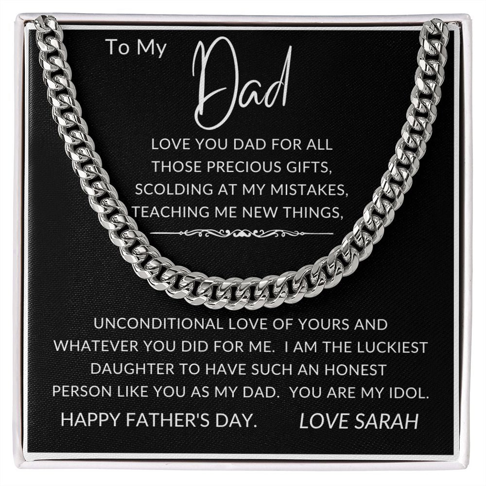 To My Dad | Cuban Link Chain