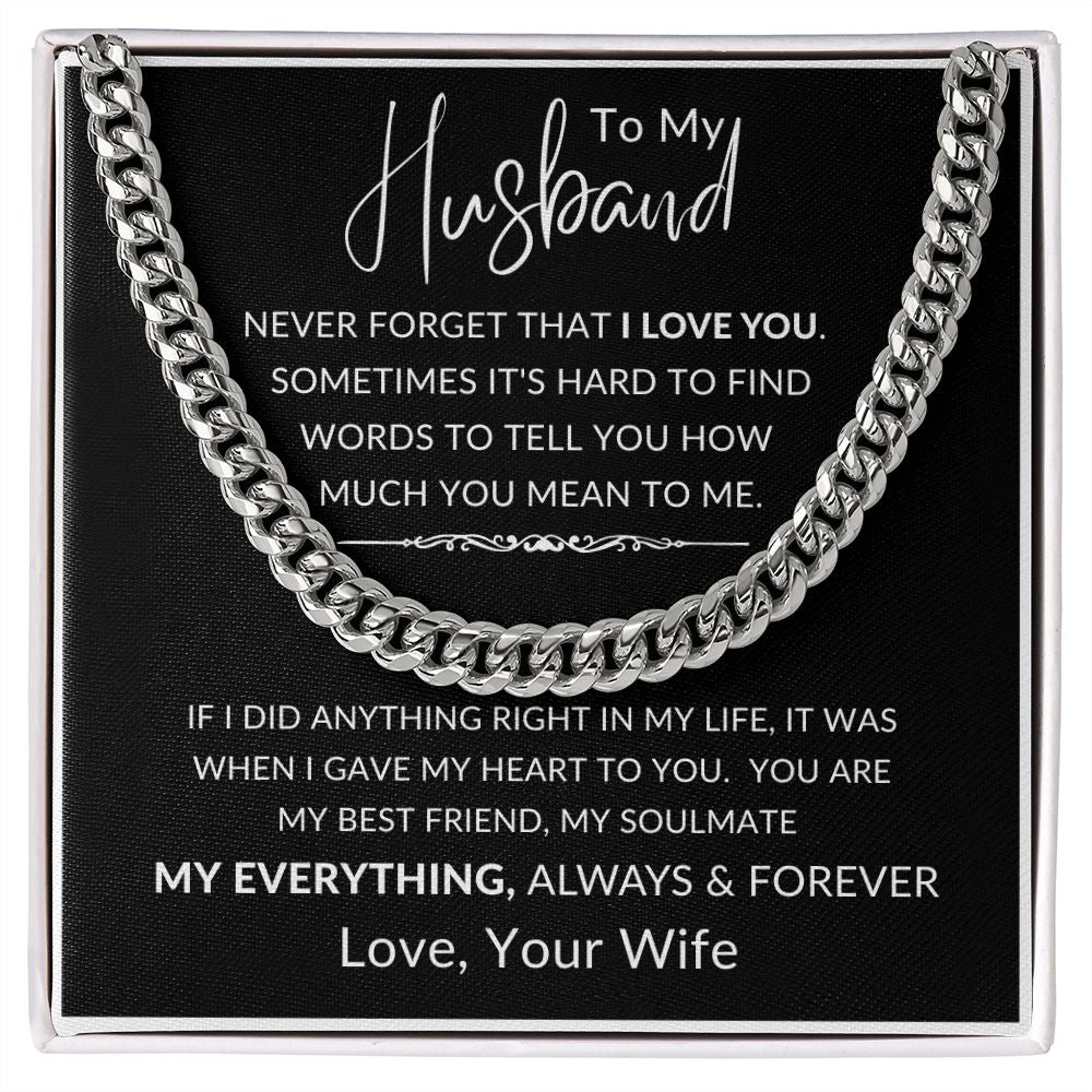 To My Husband | Cuban Link Chain