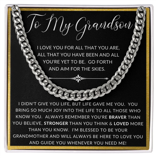 To My Grandson | Cuban Link Chain