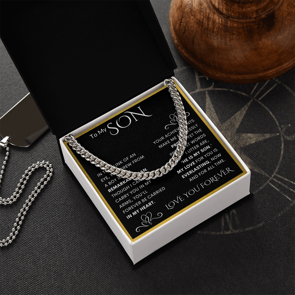 To My Son Cuban Link Chain