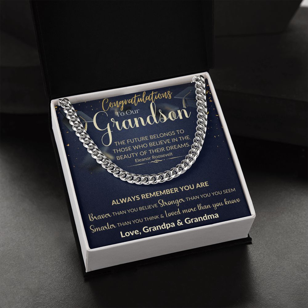 To Our Grandson | Cuban Link Chain