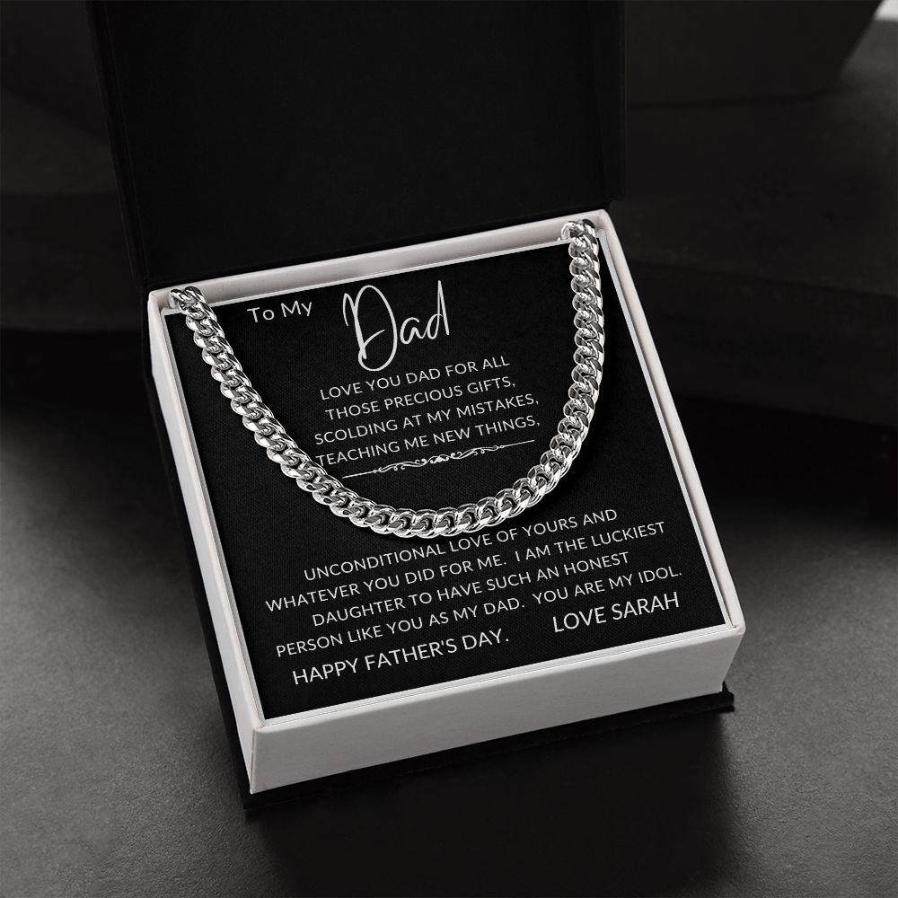 To My Dad | Cuban Link Chain