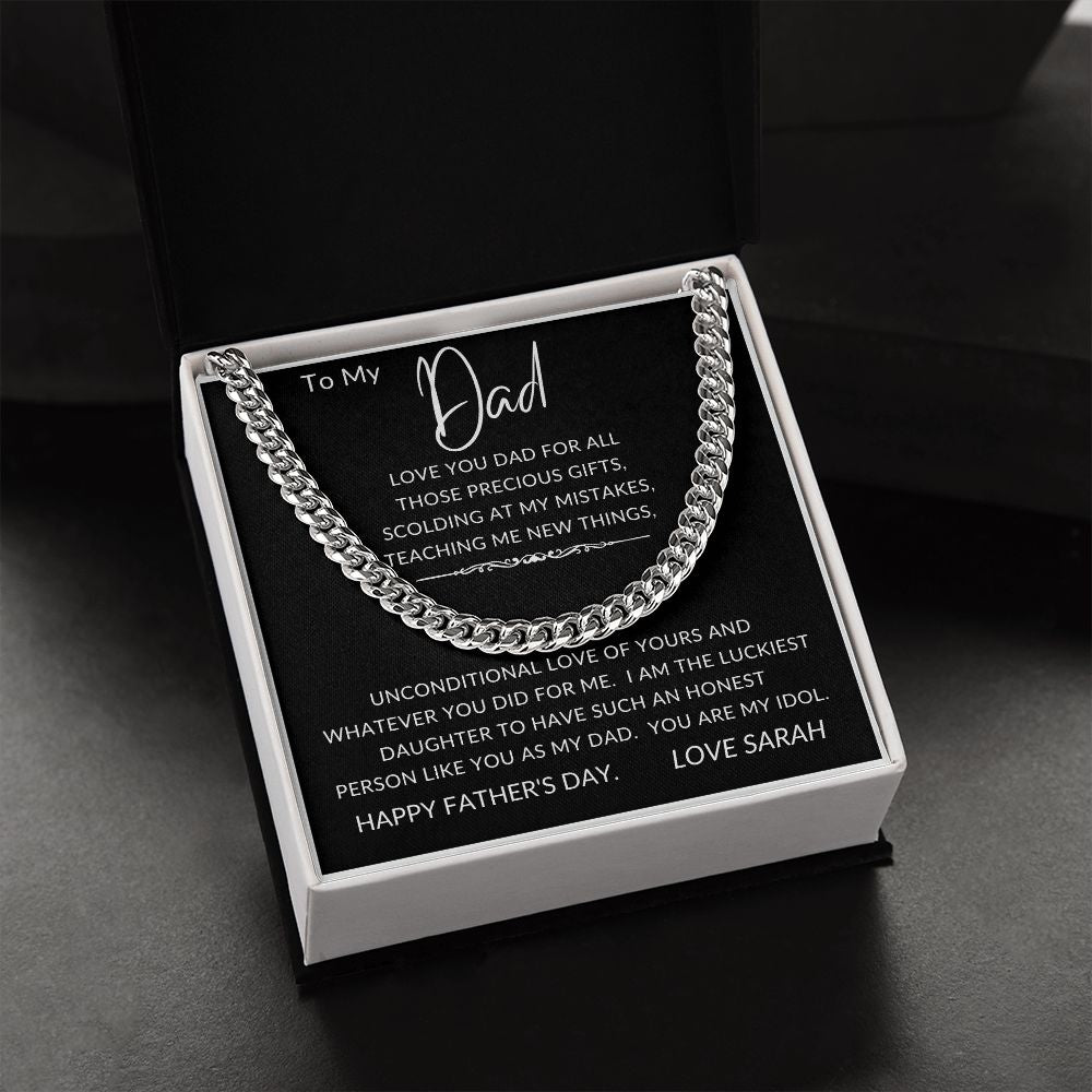 To My Dad  | Cuban Link Chain