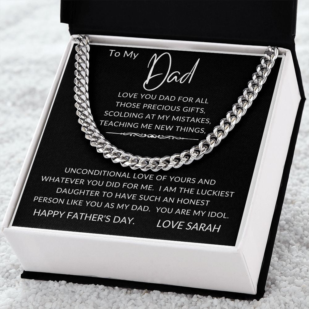 To My Dad | Cuban Link Chain