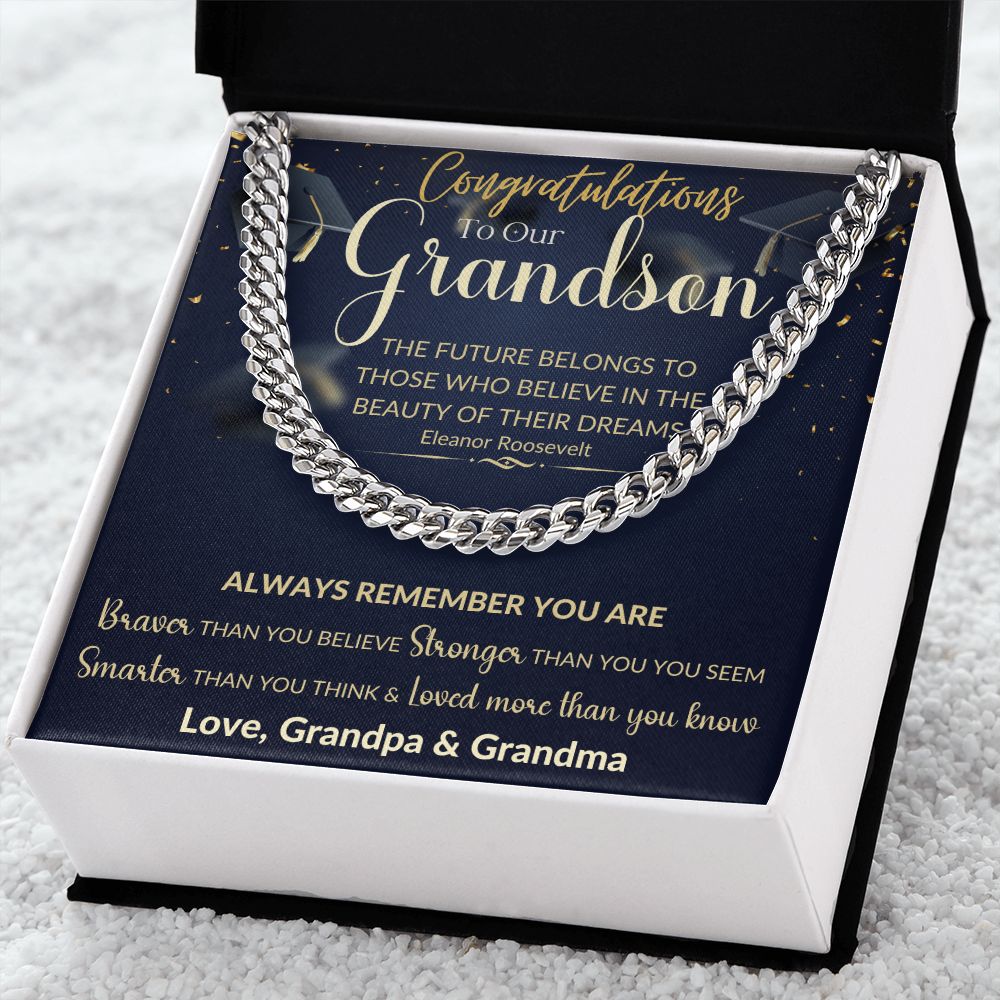 To Our Grandson | Cuban Link Chain