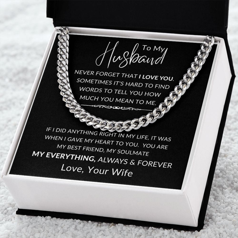 To My Husband | Cuban Link Chain