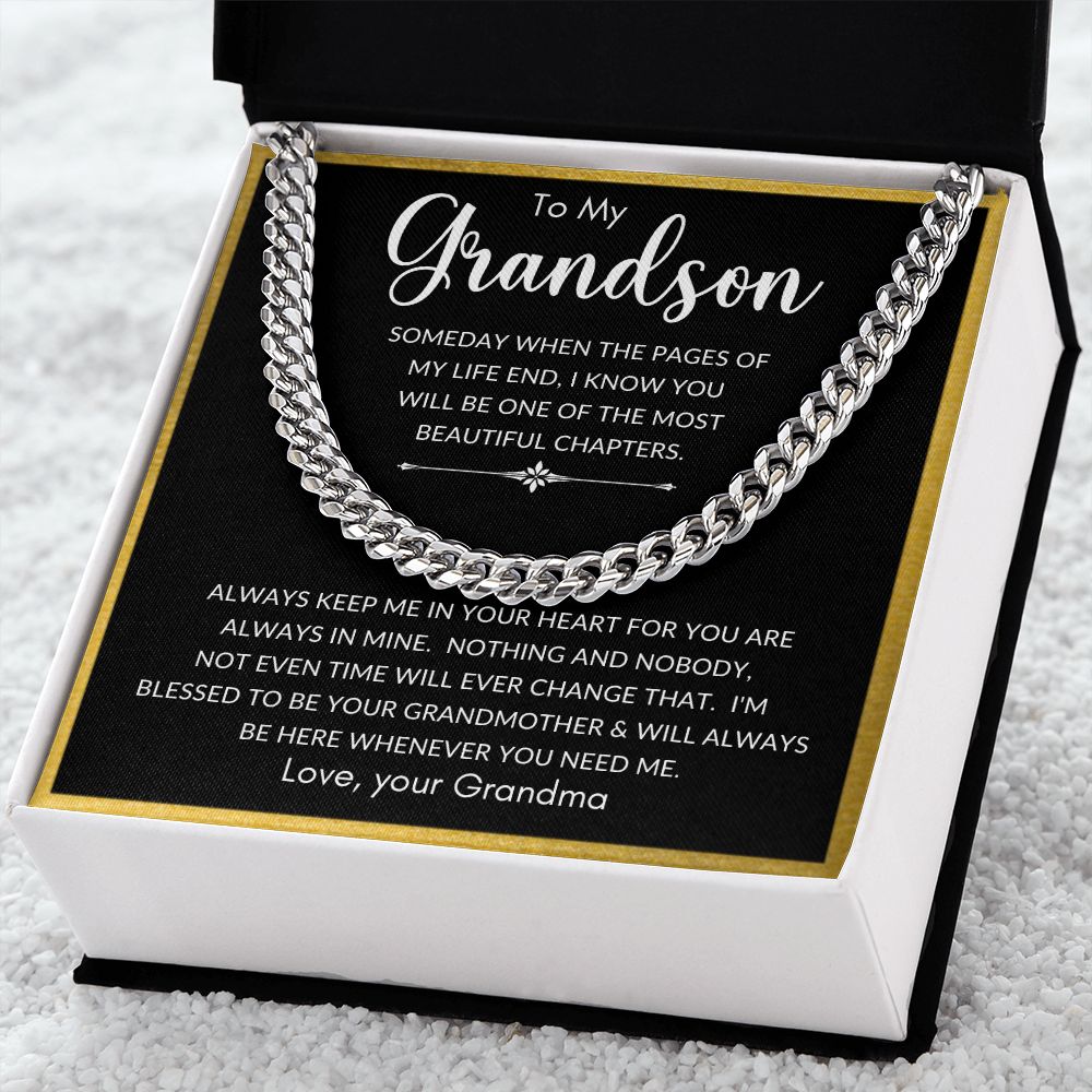 To My Grandson | Cuban Link Chain