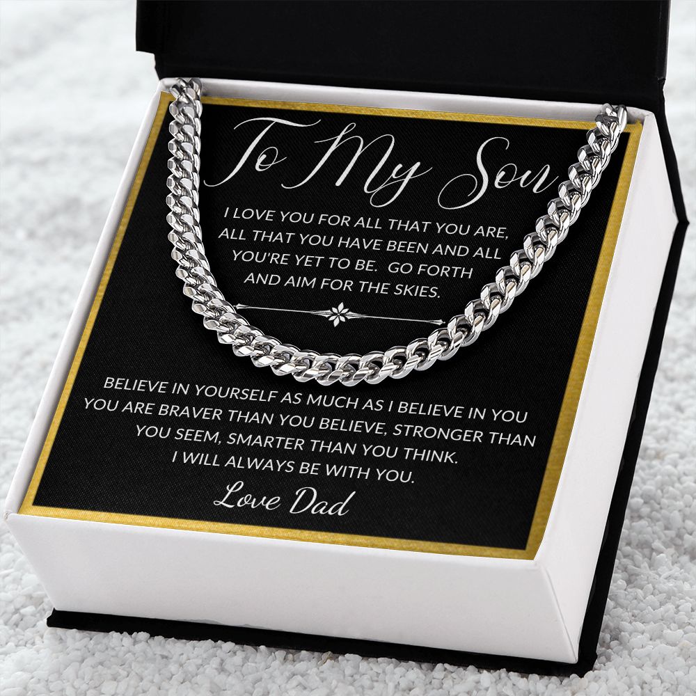 To My Son from Dad | Cuban Link Chain
