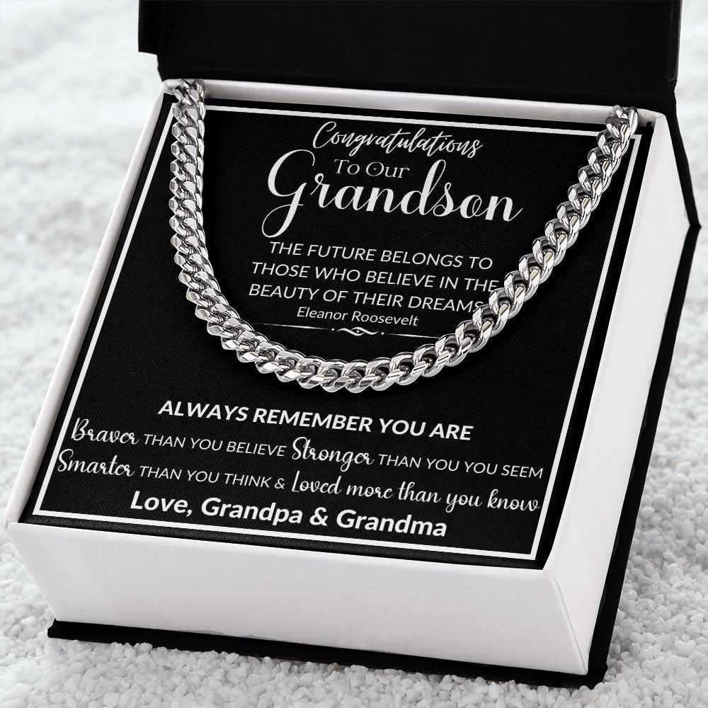 To Our Grandson | Cuban Link Chain