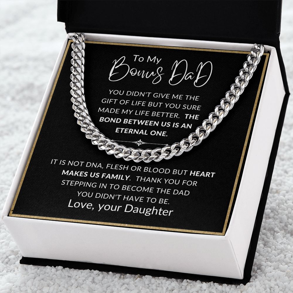 To My Bonus Dad | Cuban Link Chain