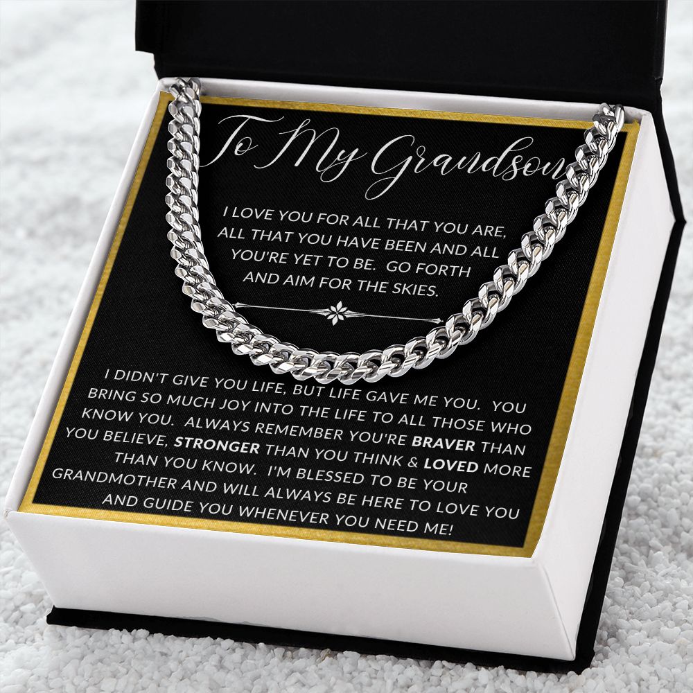 To My Grandson | Cuban Link Chain