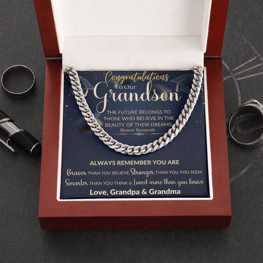 To Our Grandson | Cuban Link Chain