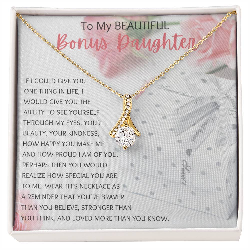 To My Beautiful Bonus Daughter | Alluring Beauty necklace