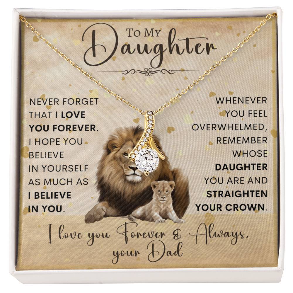 To My Daughter Love Dad - Alluring Beauty Necklace