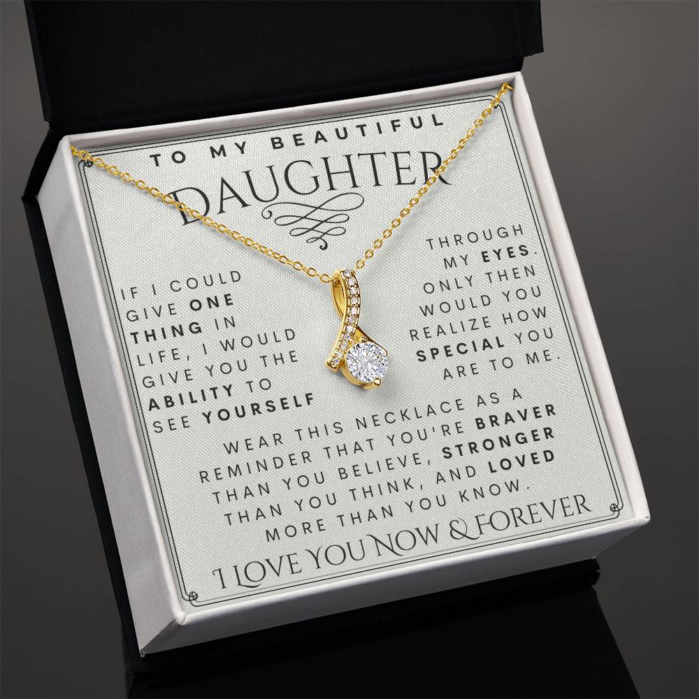 To My Daughter, Daughter Necklace, Daughter Birthday, Daughter Christmas Gift, Daughter Gift Ideas, Father Mother Daughter Gift