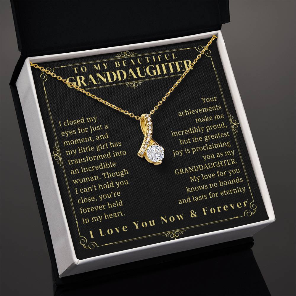 To My granddaughter - Granddaughter Gift - Granddaughter Necklace - Birthday Necklace - Graduation Gift - Gift from Grandma/Grandpa, Granddaughter gift