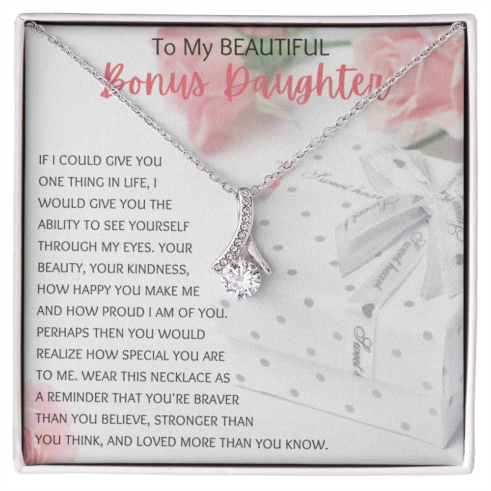 To My Beautiful Bonus Daughter | Alluring Beauty necklace