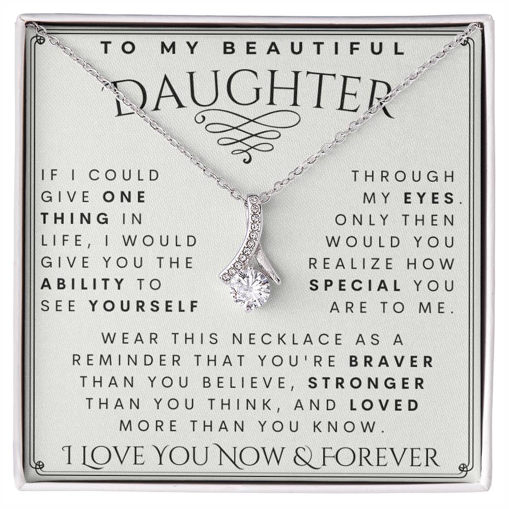 To My Daughter, Daughter Necklace, Daughter Birthday, Daughter Christmas Gift, Daughter Gift Ideas, Father Mother Daughter Gift