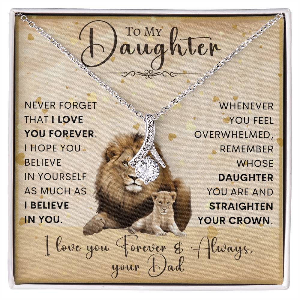To My Daughter Love Dad - Alluring Beauty Necklace