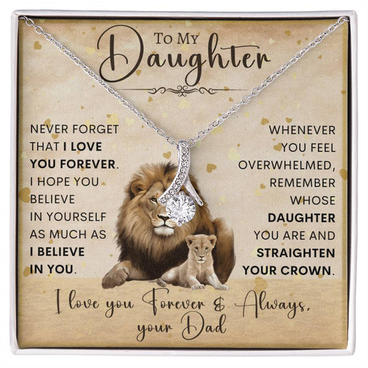 To My Daughter Love Dad - Alluring Beauty Necklace