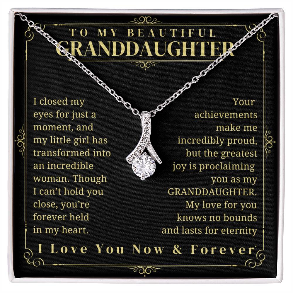 To My granddaughter - Granddaughter Gift - Granddaughter Necklace - Birthday Necklace - Graduation Gift - Gift from Grandma/Grandpa, Granddaughter gift