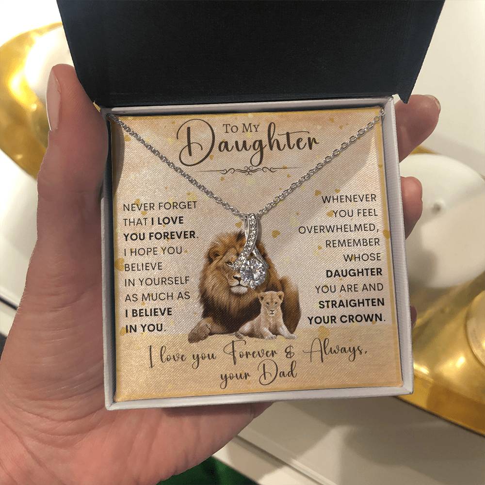 To My Daughter Love Dad - Alluring Beauty Necklace