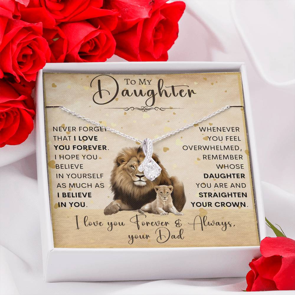 To My Daughter Love Dad - Alluring Beauty Necklace