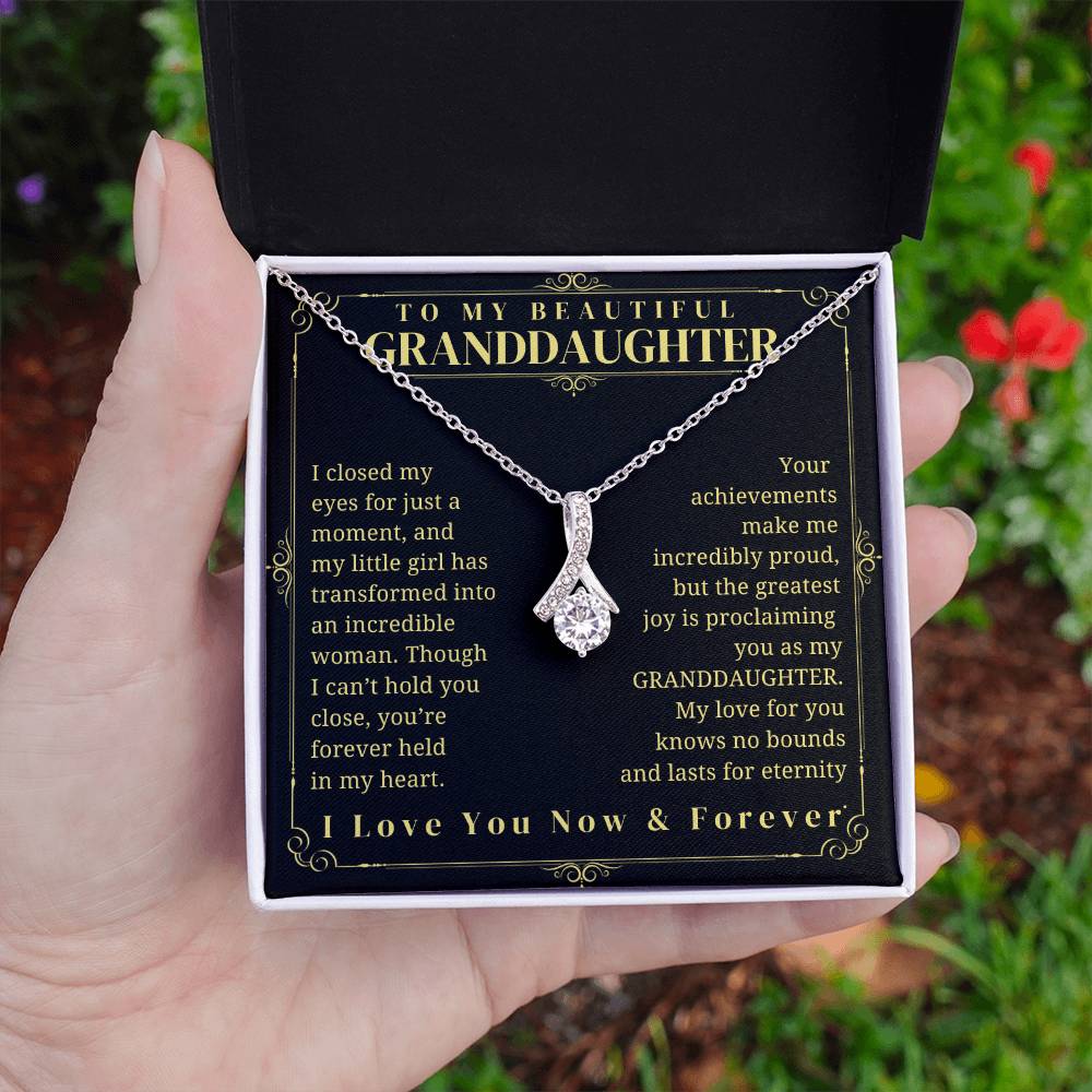 To My granddaughter - Granddaughter Gift - Granddaughter Necklace - Birthday Necklace - Graduation Gift - Gift from Grandma/Grandpa, Granddaughter gift