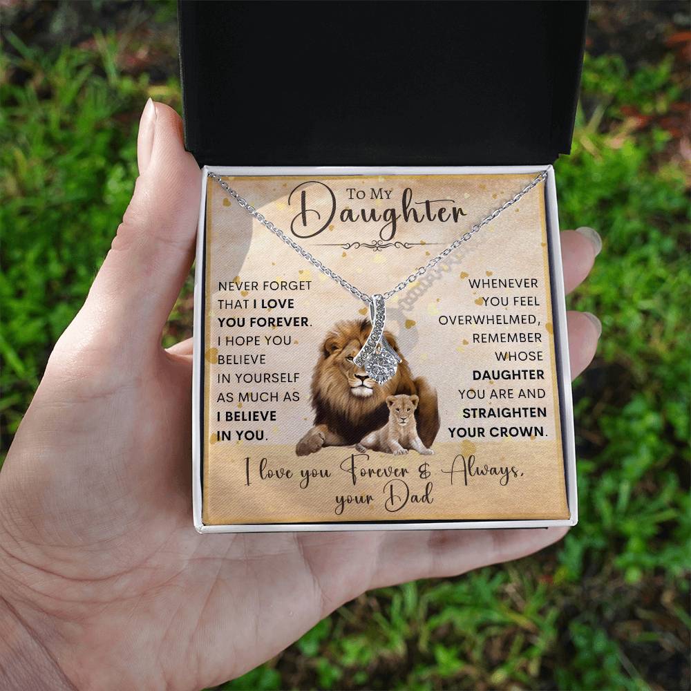 To My Daughter Love Dad - Alluring Beauty Necklace
