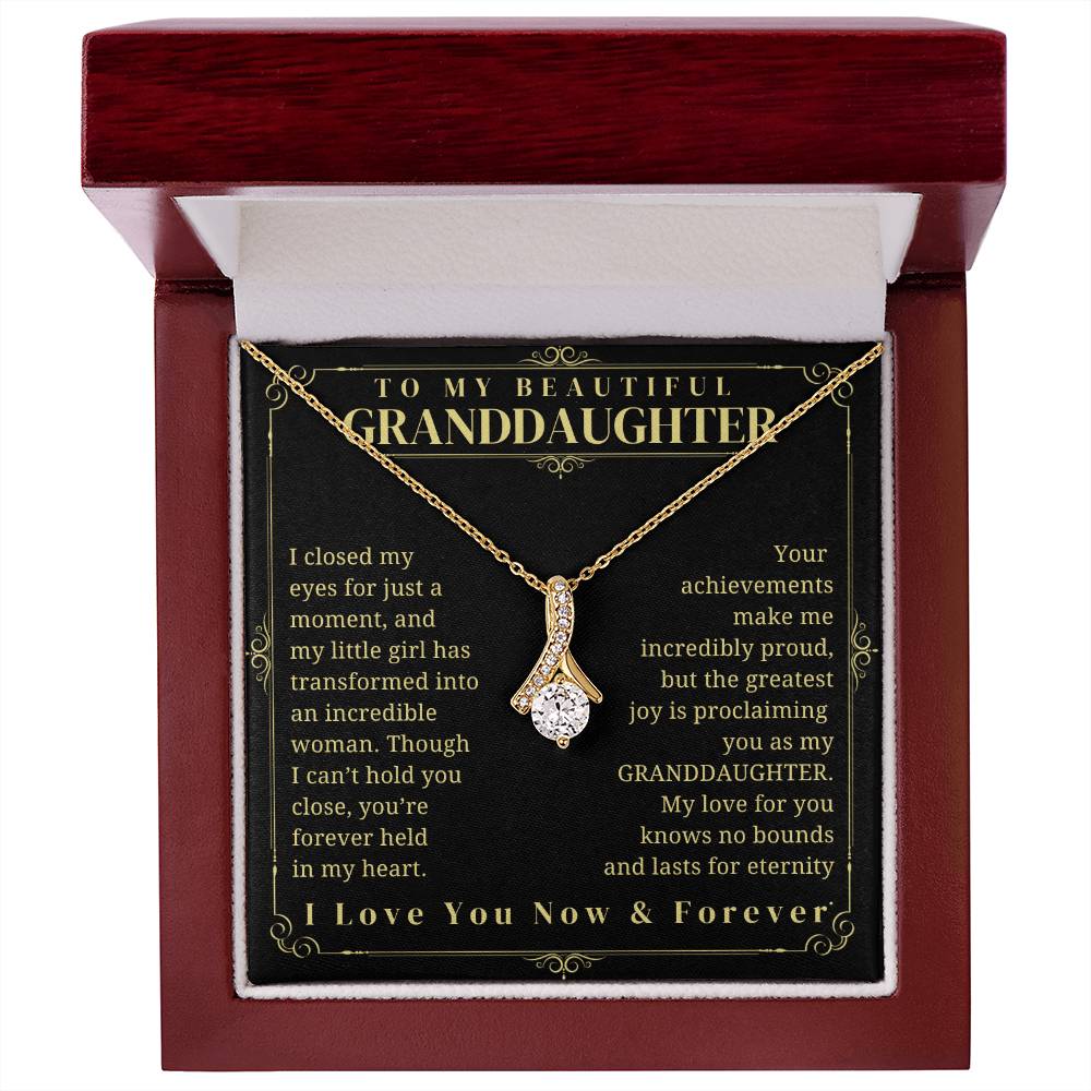 To My granddaughter - Granddaughter Gift - Granddaughter Necklace - Birthday Necklace - Graduation Gift - Gift from Grandma/Grandpa, Granddaughter gift