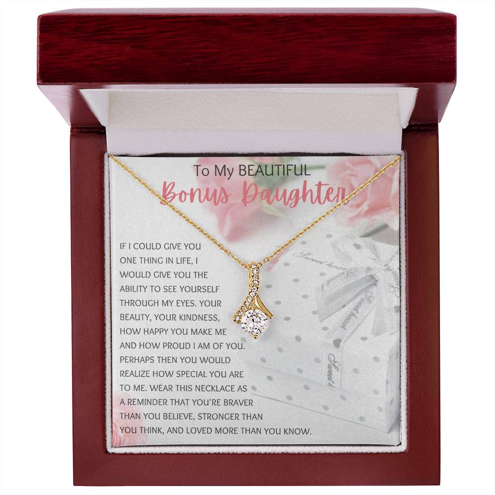To My Beautiful Bonus Daughter | Alluring Beauty necklace