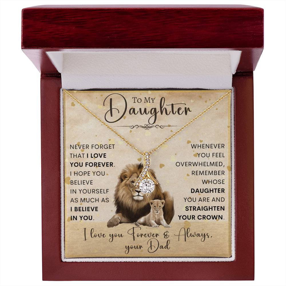 To My Daughter Love Dad - Alluring Beauty Necklace