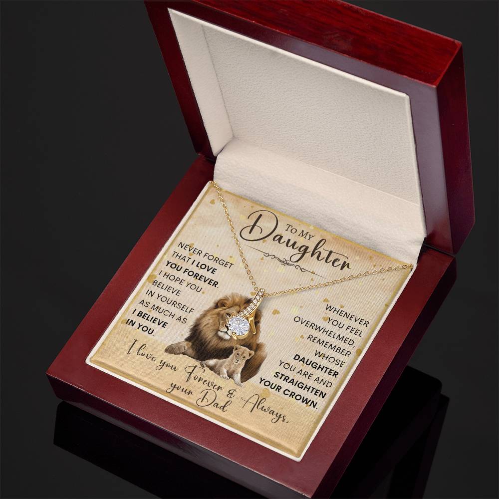 To My Daughter Love Dad - Alluring Beauty Necklace