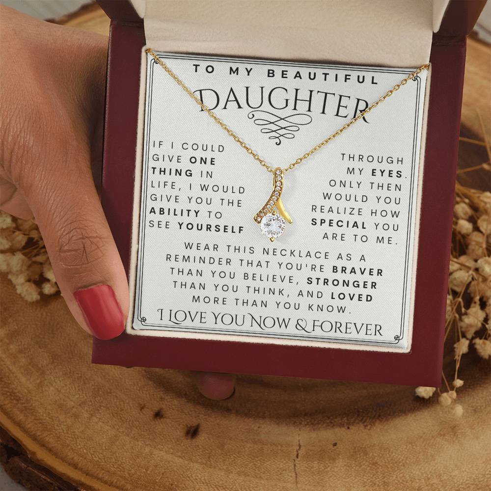 To My Daughter, Daughter Necklace, Daughter Birthday, Daughter Christmas Gift, Daughter Gift Ideas, Father Mother Daughter Gift
