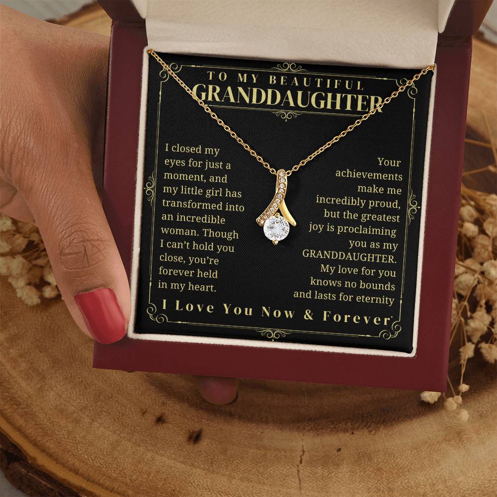 To My granddaughter - Granddaughter Gift - Granddaughter Necklace - Birthday Necklace - Graduation Gift - Gift from Grandma/Grandpa, Granddaughter gift