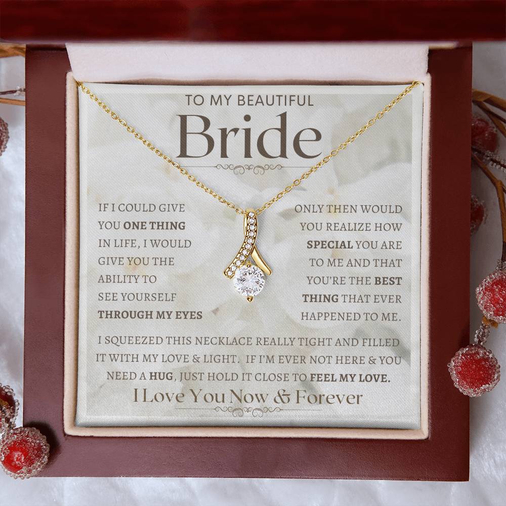 To My Bride Necklace, Anniversary Gift, Wife Gift Ideas, Gift From Husband, Wife Birthday Gift, Romantic Gift Wife, Anniversary Wife