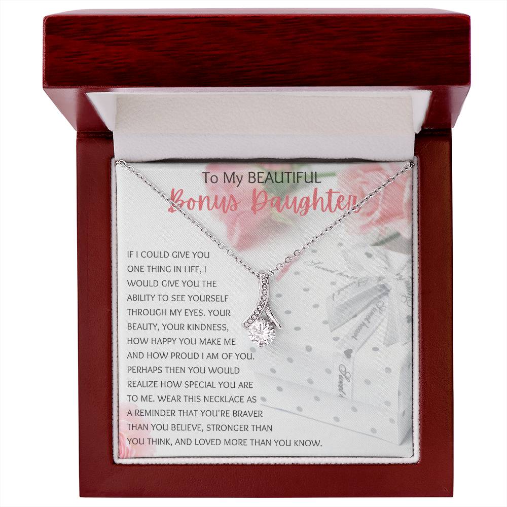 To My Beautiful Bonus Daughter | Alluring Beauty necklace