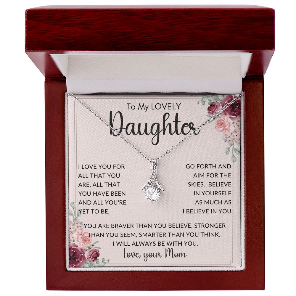 To My Lovely Daughter from Mom | Alluring Beauty necklace