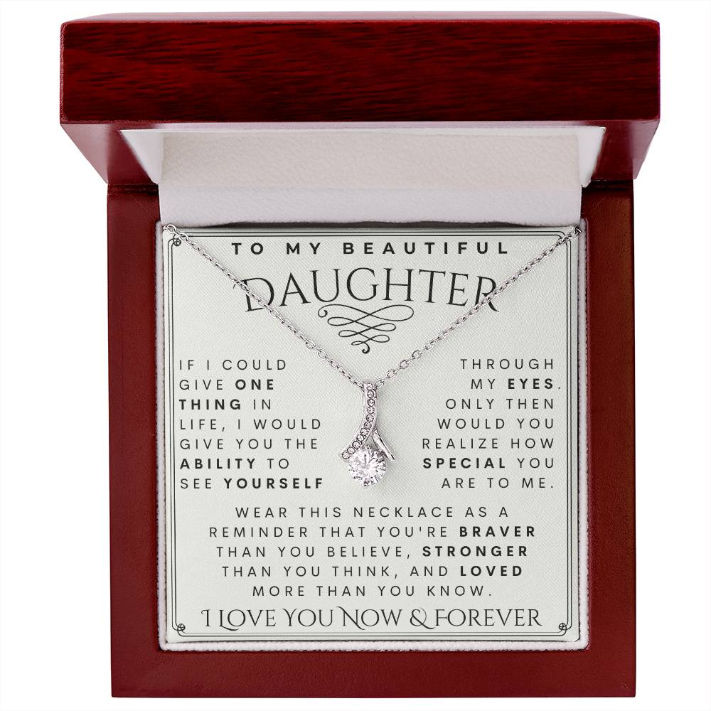 To My Daughter, Daughter Necklace, Daughter Birthday, Daughter Christmas Gift, Daughter Gift Ideas, Father Mother Daughter Gift