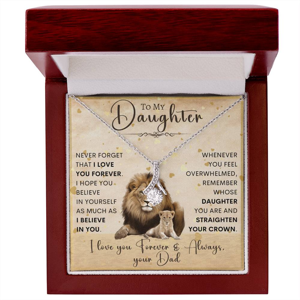 To My Daughter Love Dad - Alluring Beauty Necklace