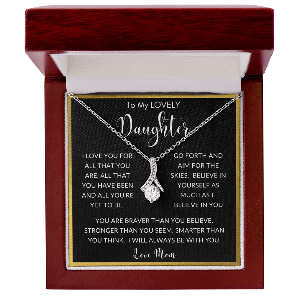 To My Lovely Daughter from Mom | Alluring Beauty necklace