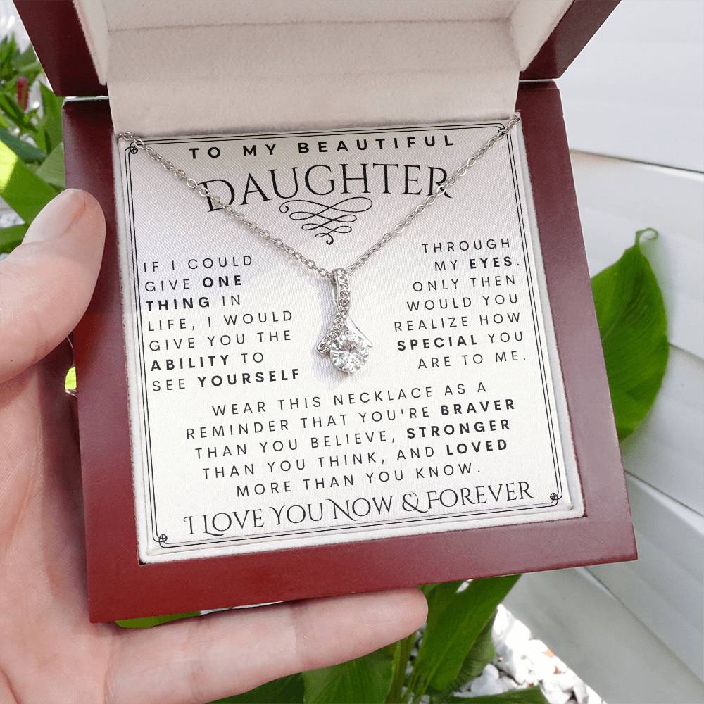 To My Daughter, Daughter Necklace, Daughter Birthday, Daughter Christmas Gift, Daughter Gift Ideas, Father Mother Daughter Gift