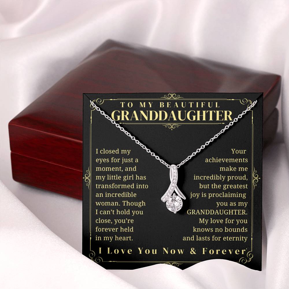 To My granddaughter - Granddaughter Gift - Granddaughter Necklace - Birthday Necklace - Graduation Gift - Gift from Grandma/Grandpa, Granddaughter gift