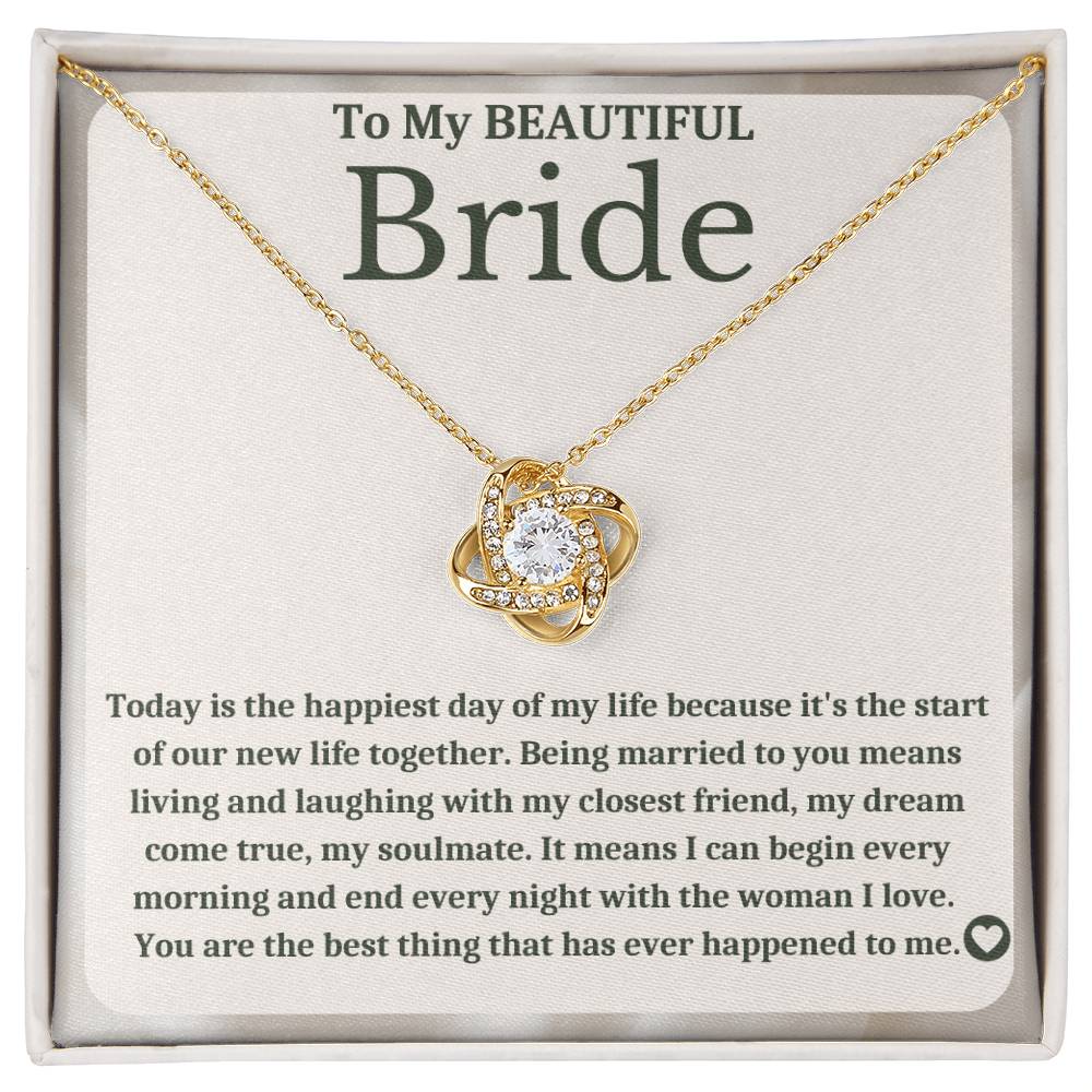 To My Bride - Bride Gift From Groom, Wedding Day Gift, Groom to Bride, Jewelry Gift from Groom to Bride, Beautiful Bride Necklace, To My Bride From Groom