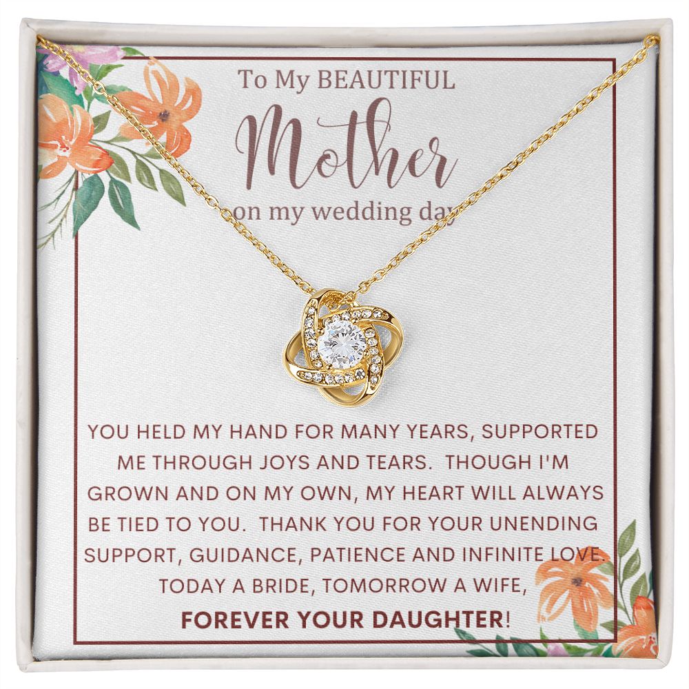 To My Beautiful Mother | Love Knot Necklace