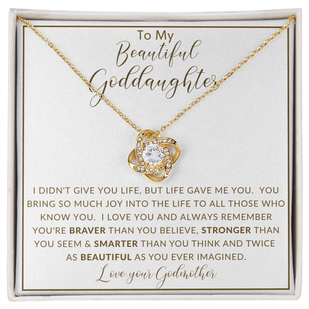 To My Goddaughter | Love Knot Necklace